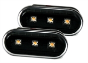 LED Seitenblinker (ovale Ausführung) / Schwarz
