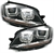 Scheinwerfer Set für VW Golf 7 in Klarglas Schwarz