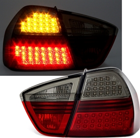 Depo Umbau LED Rückleuchten LCI Red Rot Klar passend für BMW E92 +