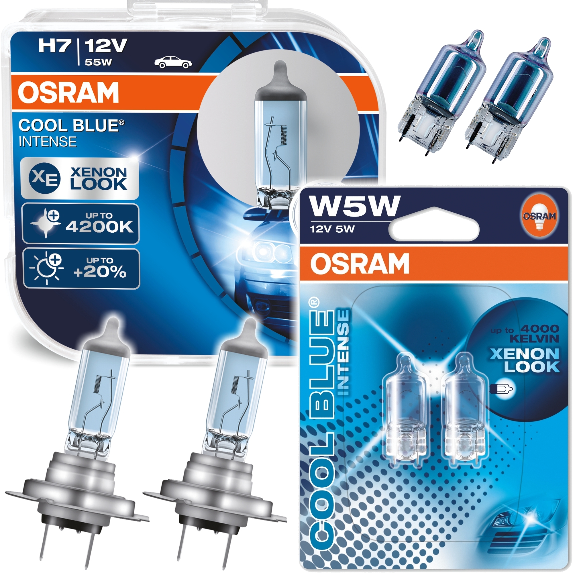 OSRAM Cool Blue Intense H7 + W5w