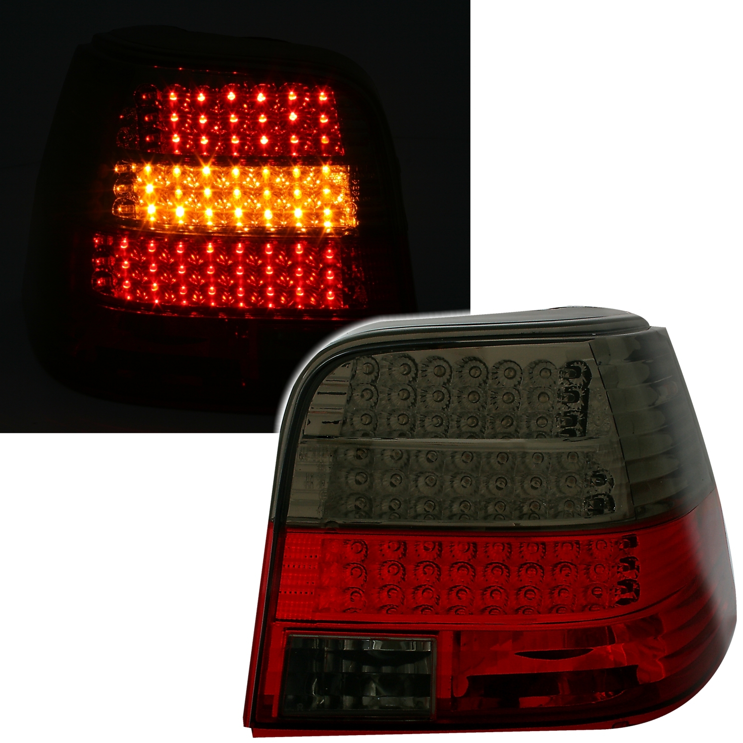 LED Rückleuchten Set für VW Golf 4 in Rot-Smoke