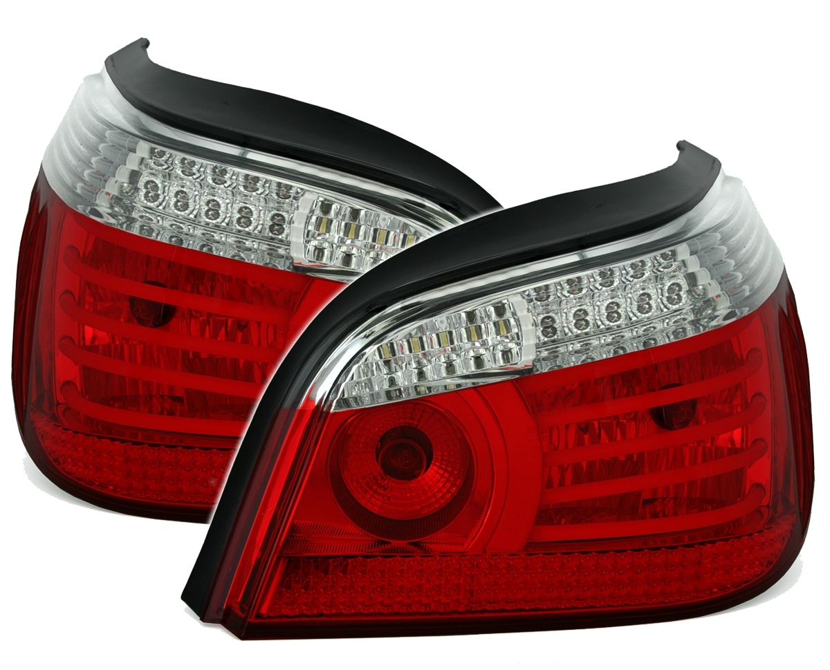 LED Upgrade Design Rückleuchten für BMW 5er E60 Limousine 03-07 rot/klar  LCI Optik