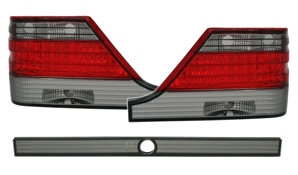 94-98 klar rot chrom LED Rück Heckleuchten Set für Mercedes W140 Bj