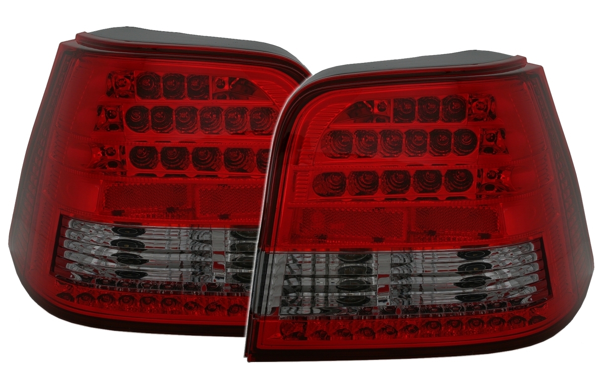 LED Rückleuchten für VW Golf 4 in Rot-Smoke