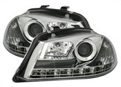 Scheinwerfer mit LED für Seat Ibiza 6L in Chrom