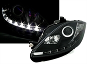 Scheinwerfer mit LED für Seat Leon in Schwarz