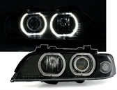 Angel Eyes Scheinwerfer für 5er BMW E39 in Schwarz