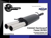 NJT Edelstahl Endschalldämpfer 2 x 76mm Design